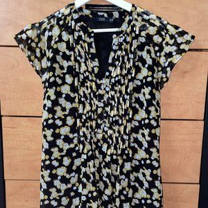 Bright Lights Italian Dress with Ruffled Front